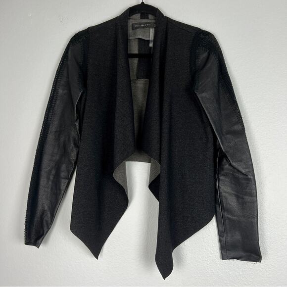 Stella & Jamie | 100% Genuine Leather Whimsigoth Boho Black Gray Jacket S - Picture 2 of 5
